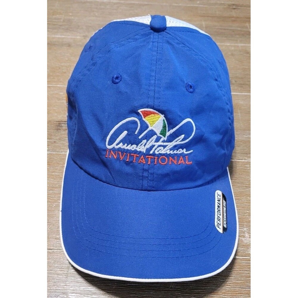ARNOLD PALMER INVITATIONAL Hat  Blue Cap Ahead Performance Golf Adjustable Strap